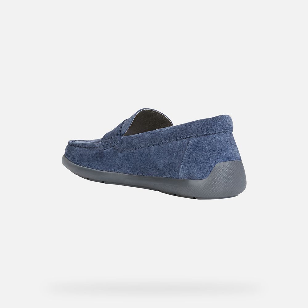 Geox Erkek Loafers Mavi - Devan - BGH-631427